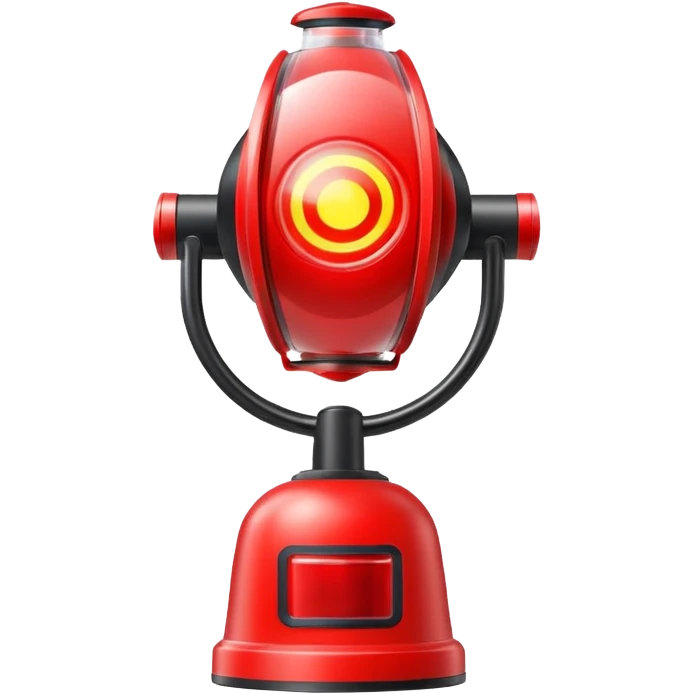 red police siren light, spinning effect, no text emoji