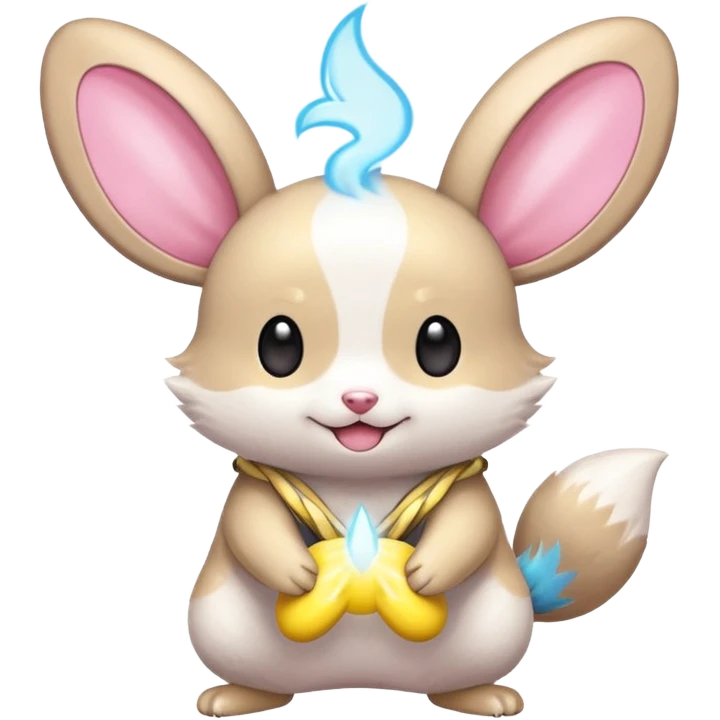 Tropical Exotic Minccino-Minun-Emolga-fusion  emoji