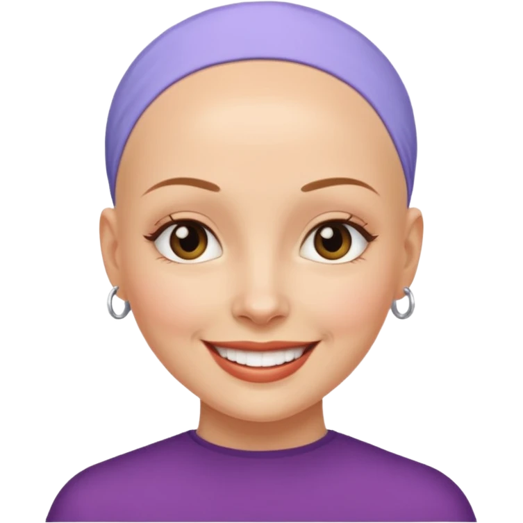 bald woman emoji