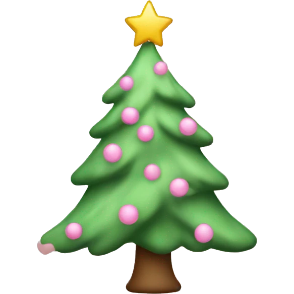 light pink christmas tree emoji