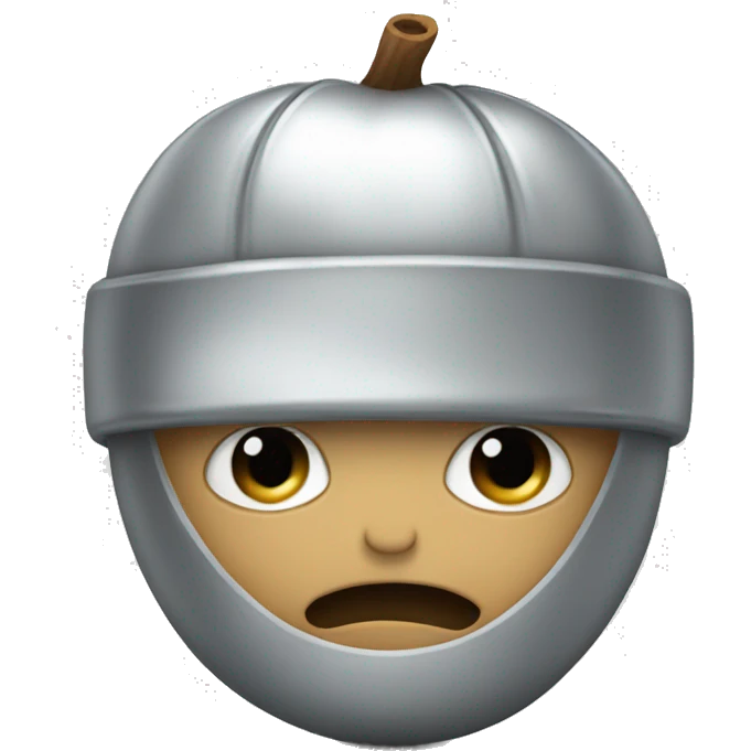 silver acorn emoji