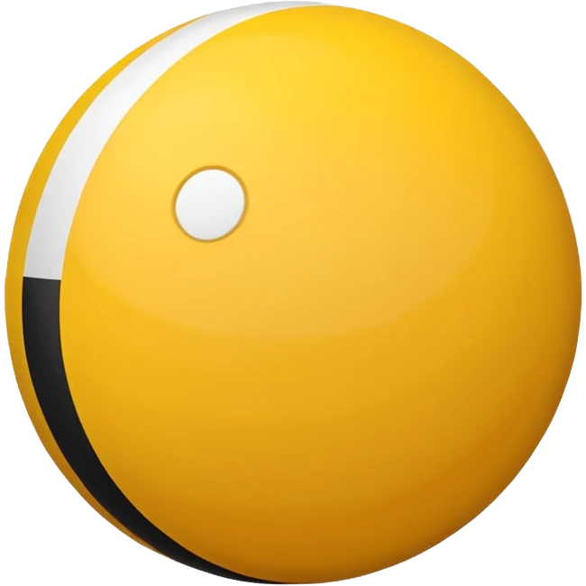 yellow and white striped ball, flat, simple, colored circle emoji style emoji