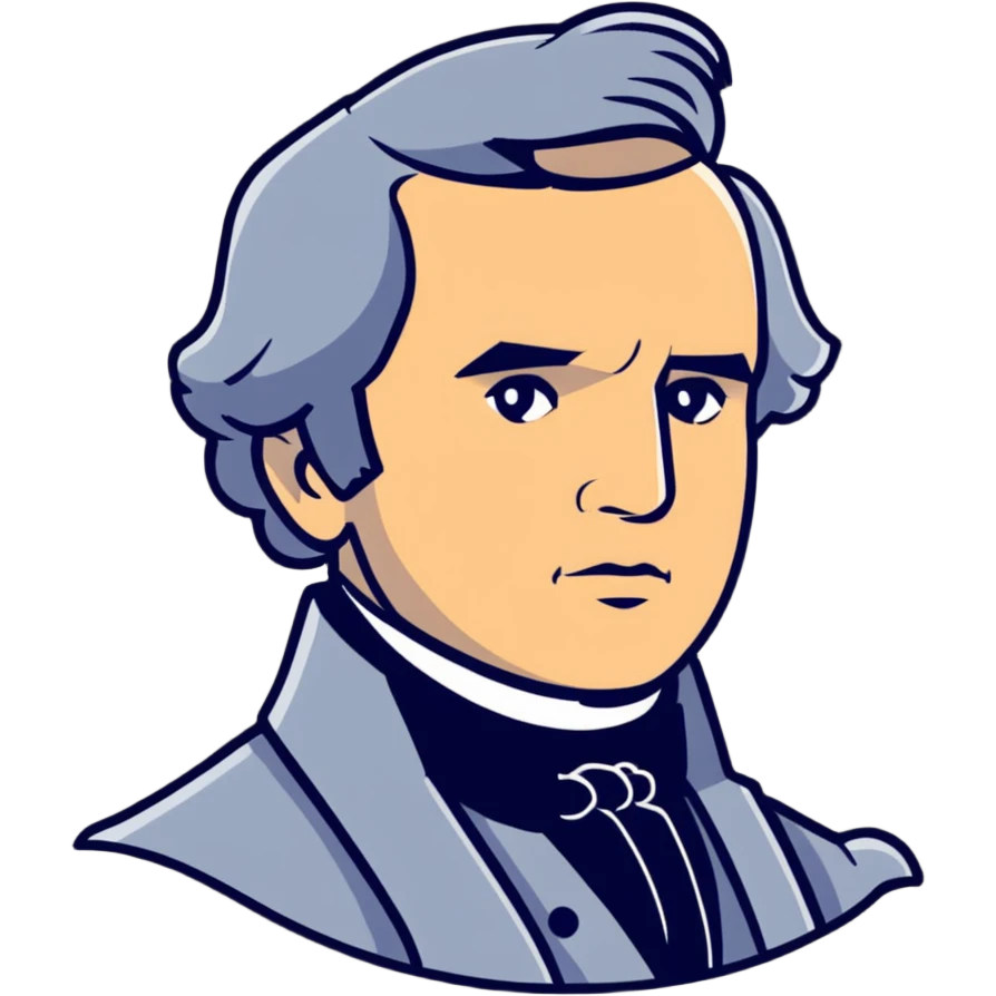 Kansas-Nebraska Act as a sticker-style document squishing Franklin Pierce emoji