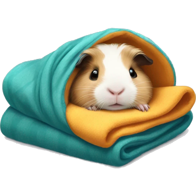 Guinea Pig sleeping with blanket emoji