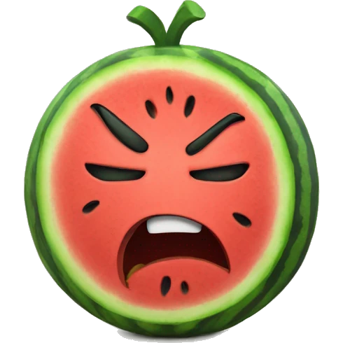 Angry watermelon  emoji