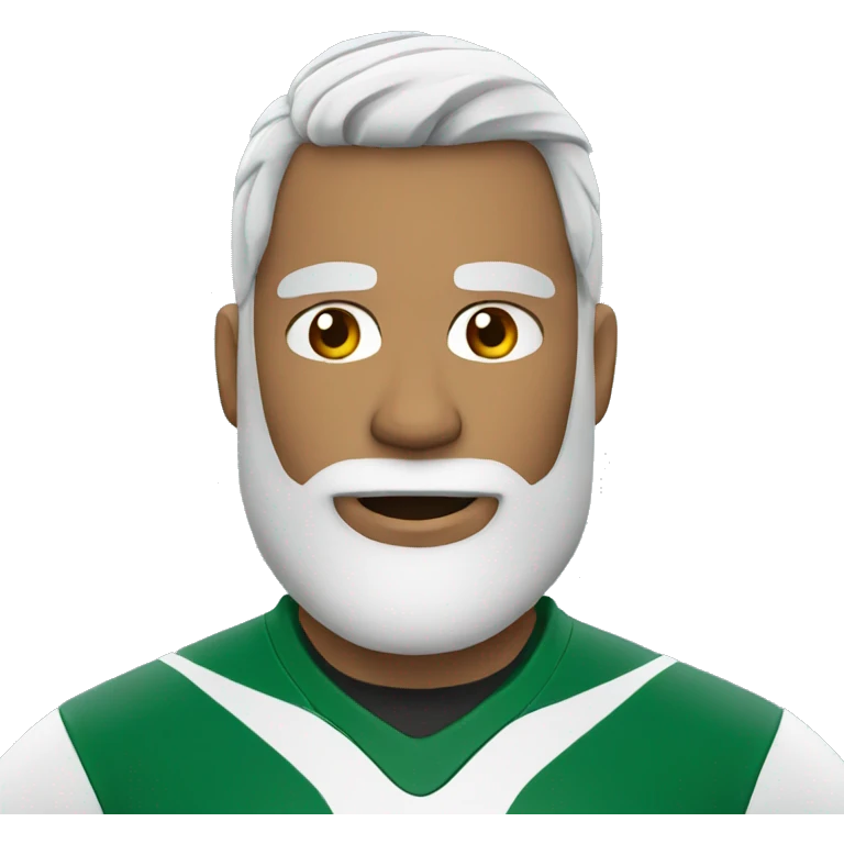rugby player with beard and white hairs emoji