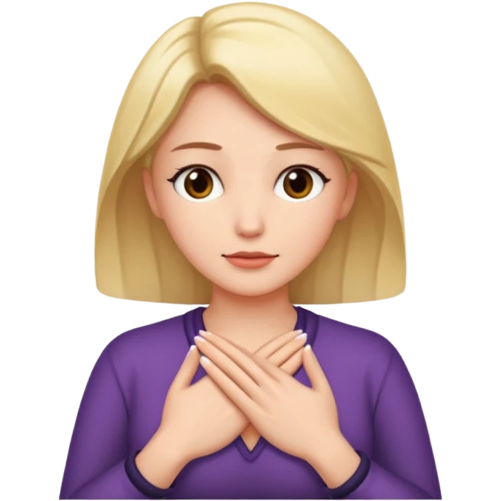 O femeie cu mâinile în sân  emoji