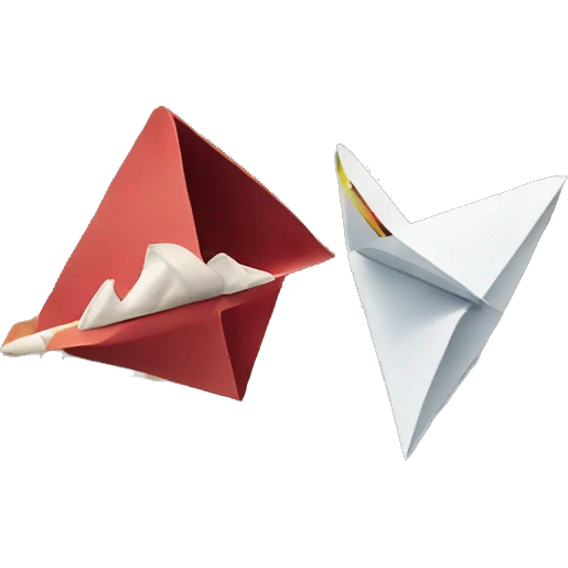 Two condos being pummelled by a paper plane in a movie  emoji