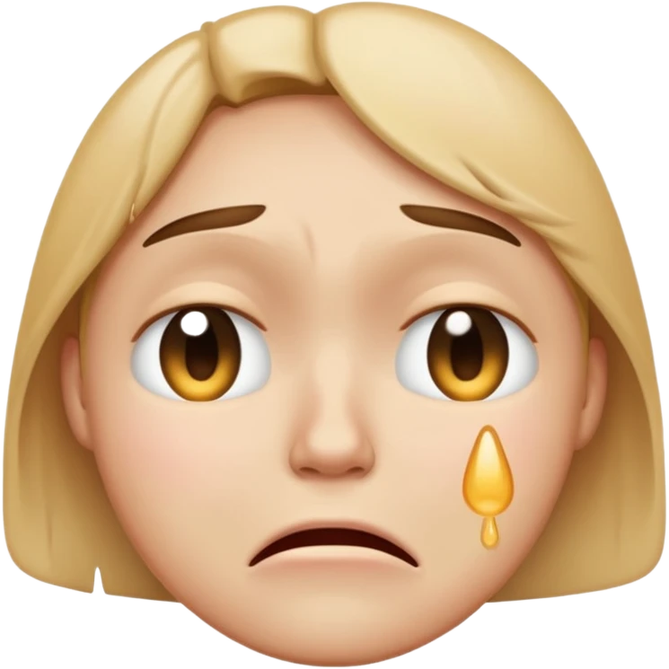 crying face emoji, single tear, sad expression emoji