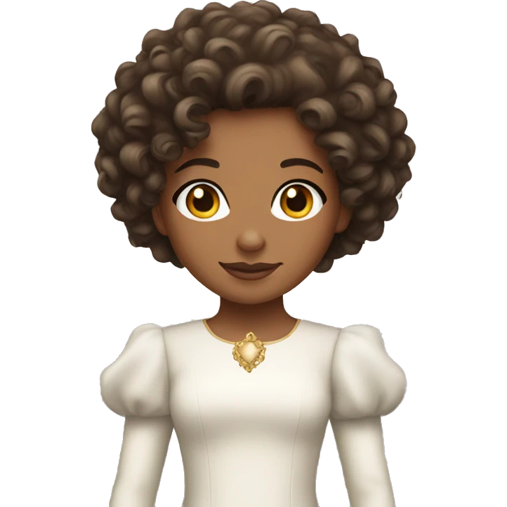 brunette curly haired princess emoji