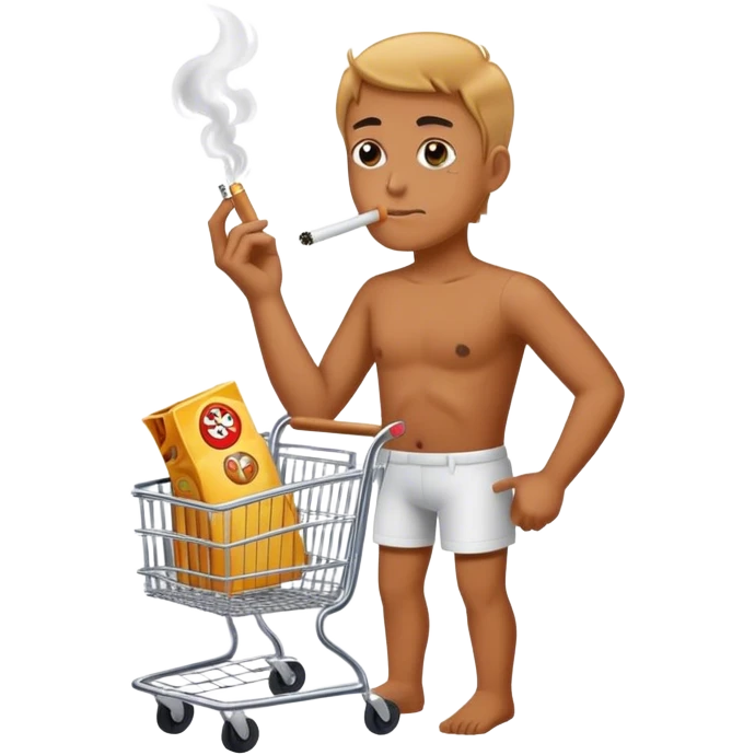 Smoking a disposable cart emoji