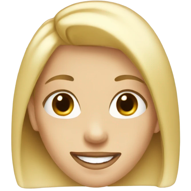 blonde beauty with normal teeth emoji
