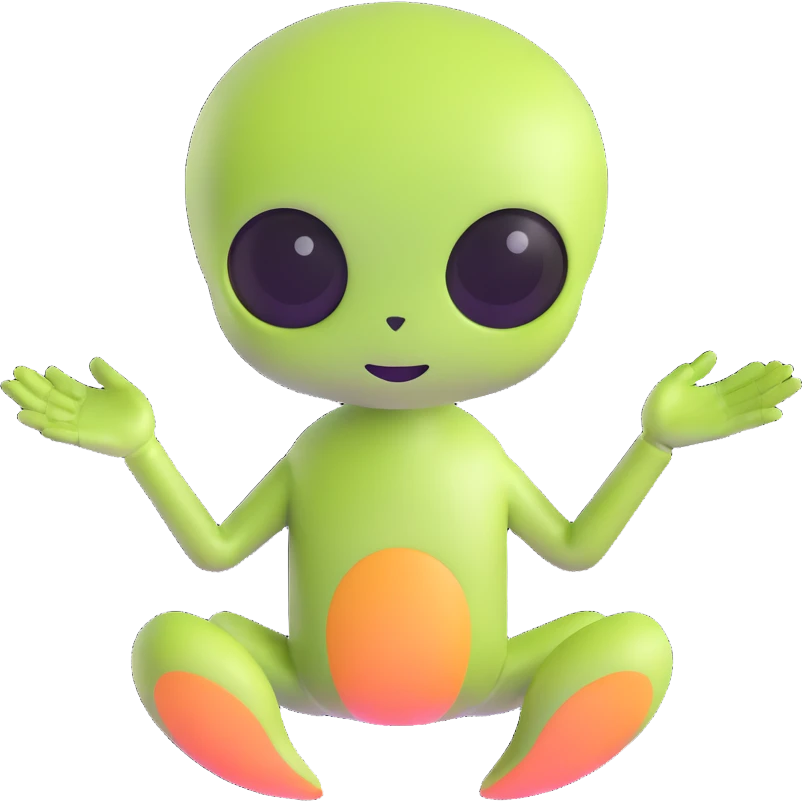 cute alien emoji