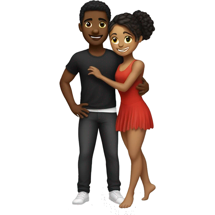 dancer with her boyfriend  emoji