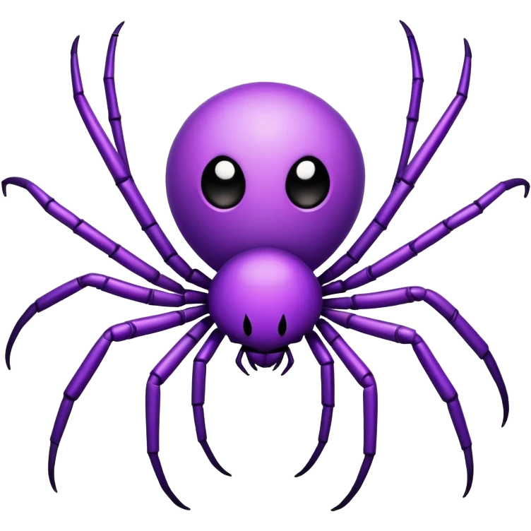 cute 2D simple purple spider emoji