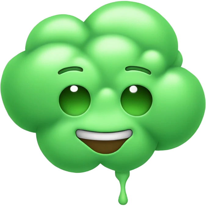 Big green fart cloud emoji