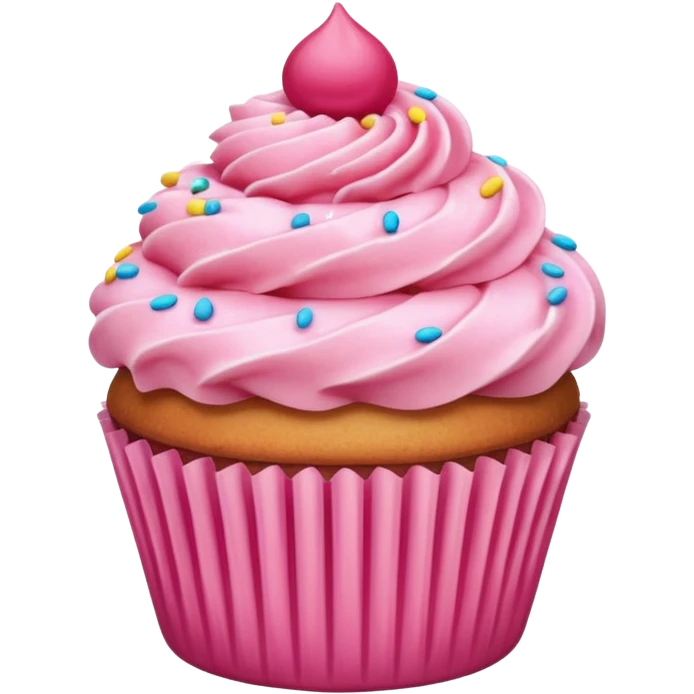 Cupcake with pink icing emoji
