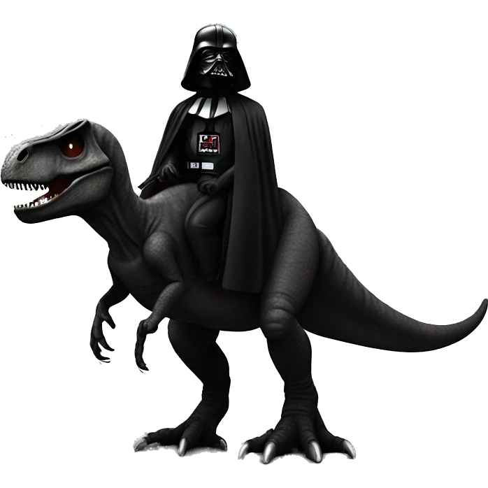 Dark vador on a t-rex emoji