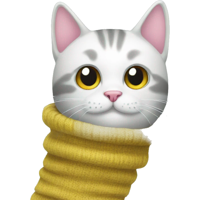 cat in a sock emoji