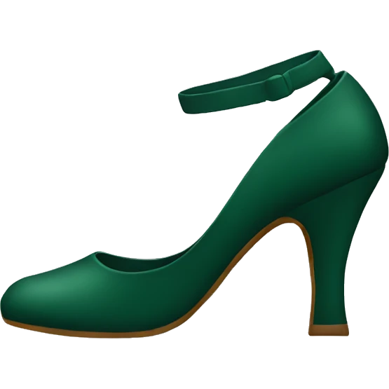 Dark green heel emoji