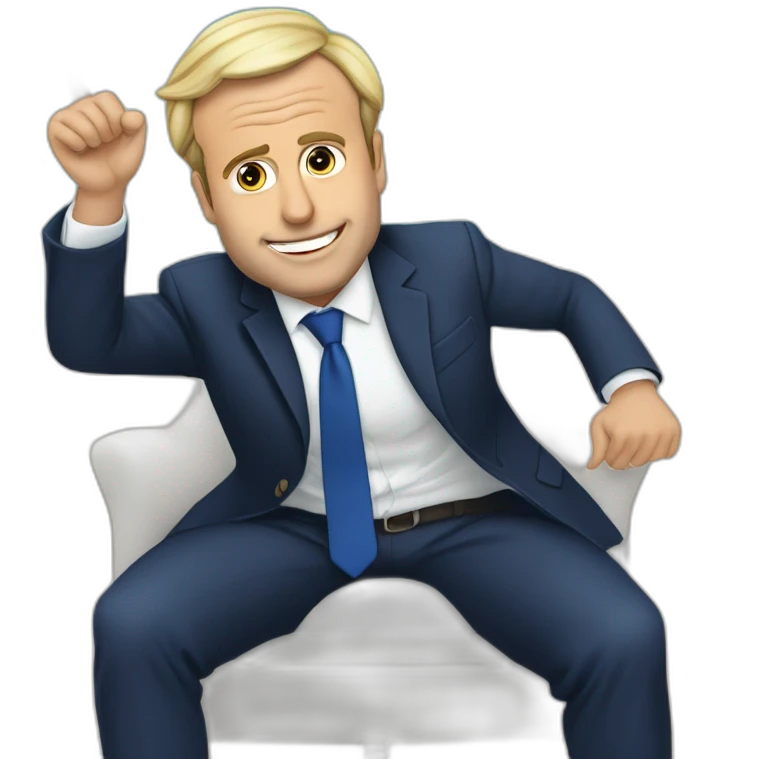 emanuel macron qui fait caca sur marine le pen emoji