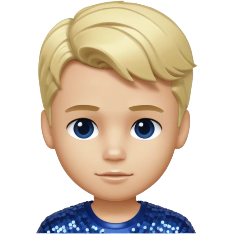 Cameron from Bratz Boyz with blonde hair and dark blue sequin outfit emoji