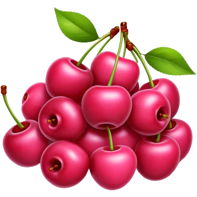 Pink cherries emoji