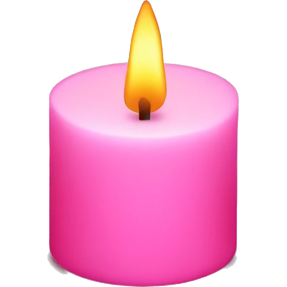 Pink candle emoji