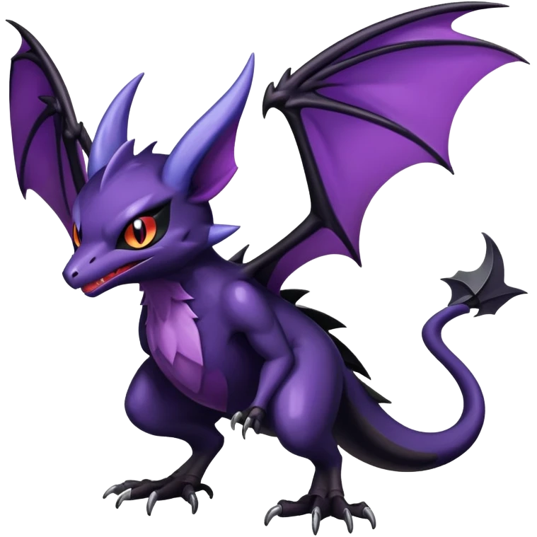 Shiny Dark Nargacuga-Noibat-Noivern-Hybrid (Full body) emoji