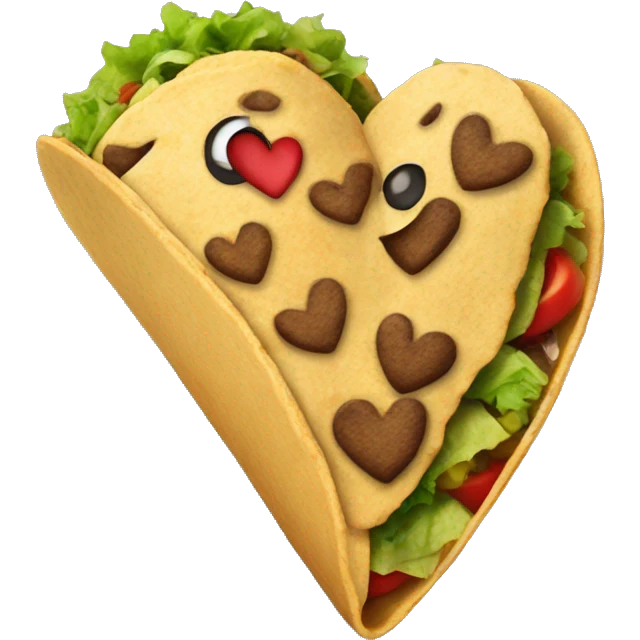 Heart taco emoji