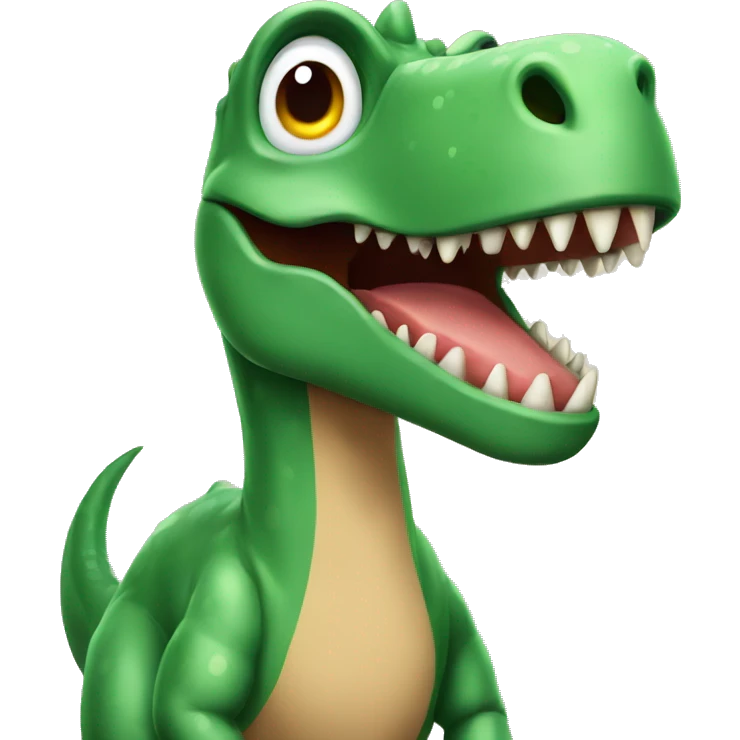 dinosaur say hi emoji
