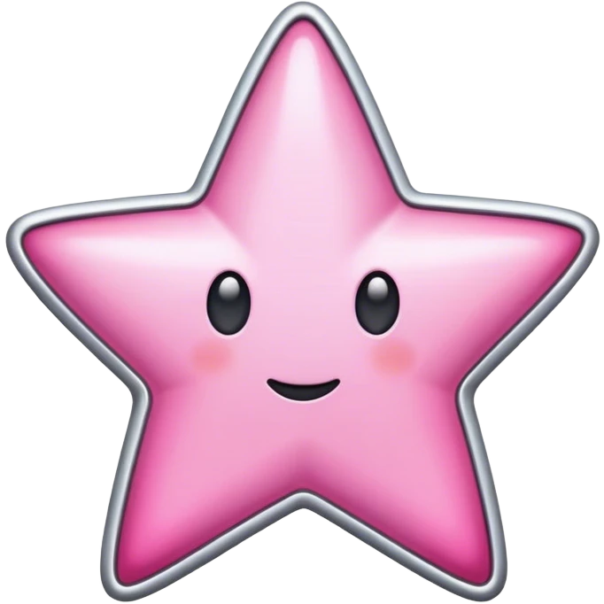 Star pink and silver  emoji