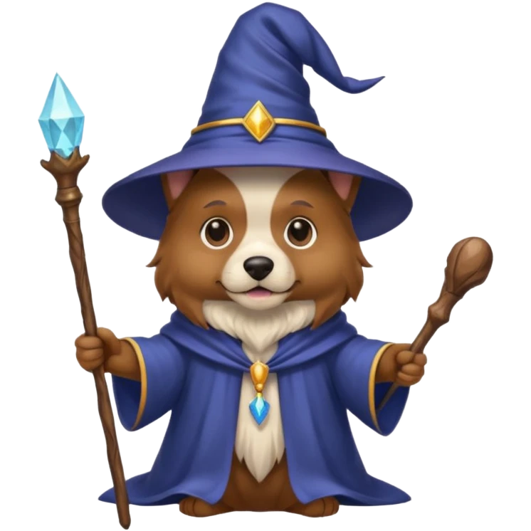 Dog wizard emoji