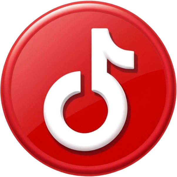 Crea la verificación de tik tok de color rojo  con un bien emoji