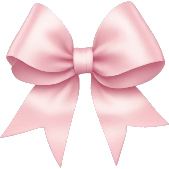 light pink bow with thin ribbon emoji