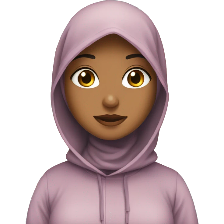 Hijabi girl wearing hoodie  emoji