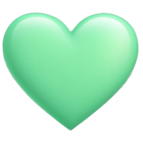 pastel green heart emoji