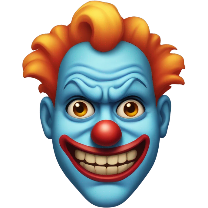 clown with angry face emoji