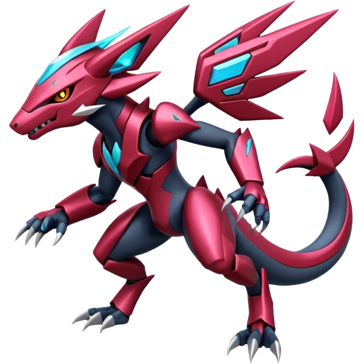 Shiny Futuristic Modern Genesect-Zeraora-Palkia-Zoroark-fusion emoji