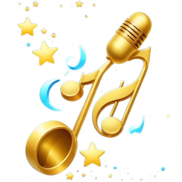 singing notes become stars emoji