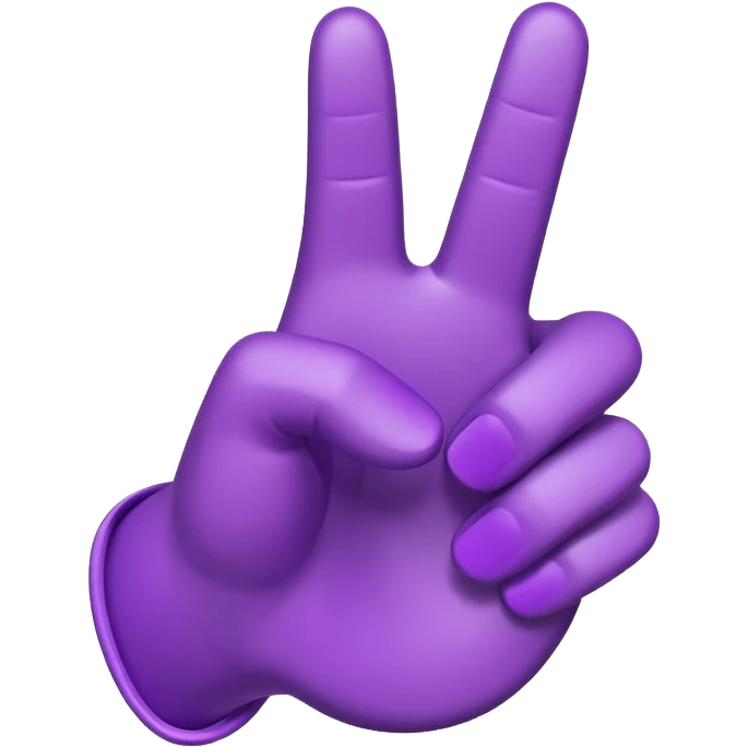 A 3D emoji-style hand pointing up with one finger (☝️), colored entirely in vibrant purple. Smooth, glossy texture, simple shading, no background. emoji