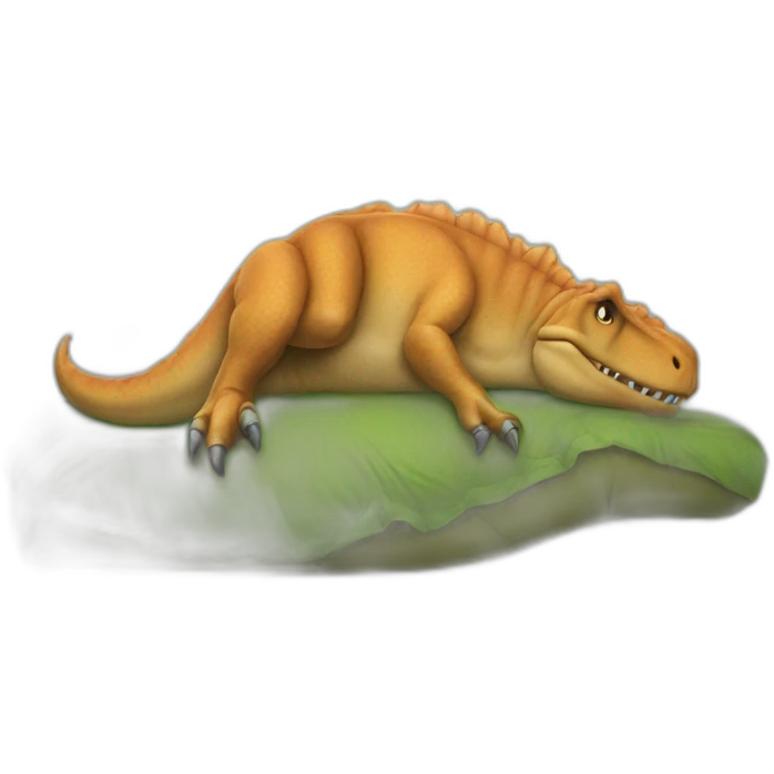 T-rex sleeping emoji