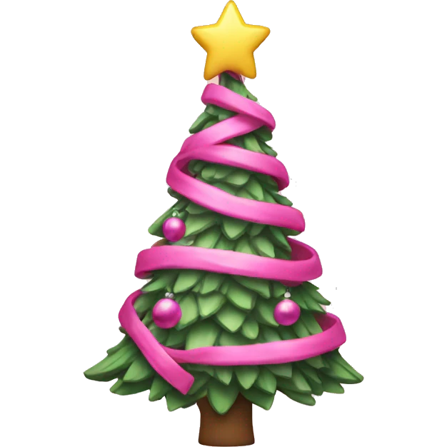 pink christmas tree emoji