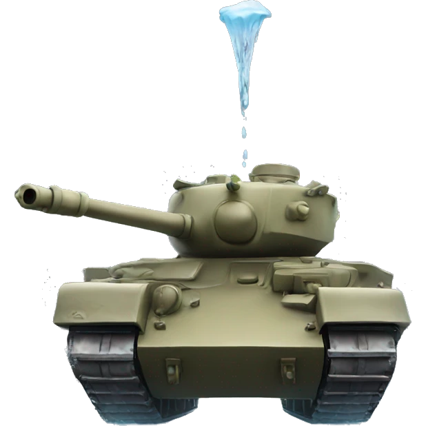 Tank raining water  emoji