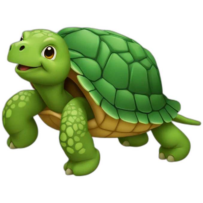Tortue sur cheval emoji