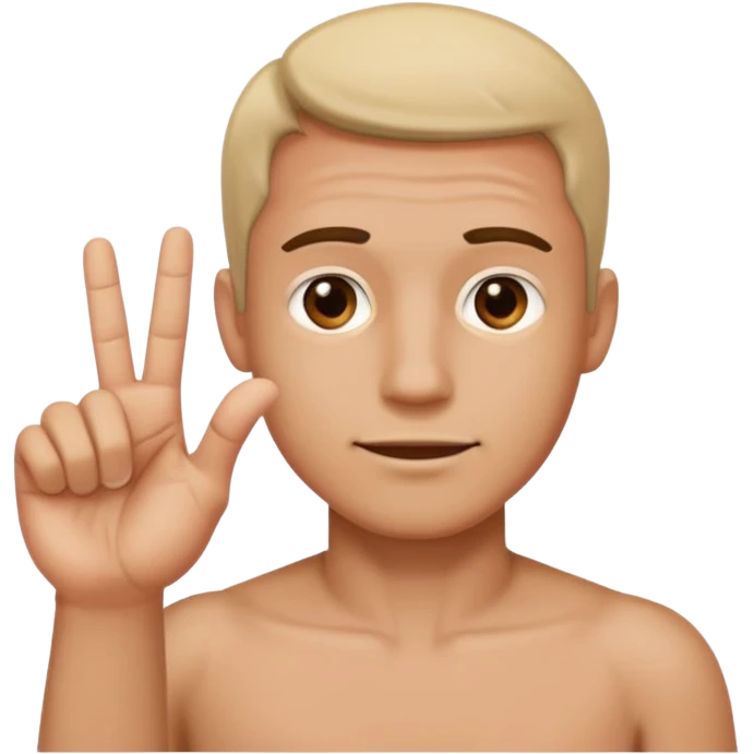Men shows on fingers 23 emoji