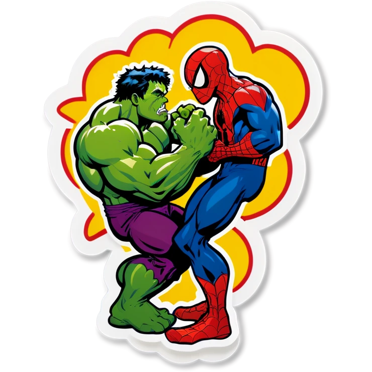 Spiderman kiss hulk emoji
