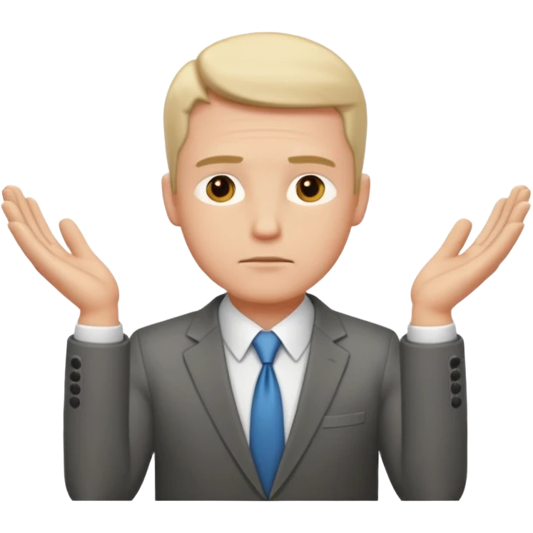 businessman hands steepled in contemplation emoji