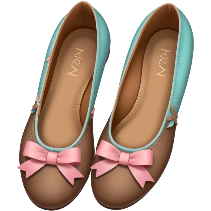 Brown ballerina shoes with bows emoji