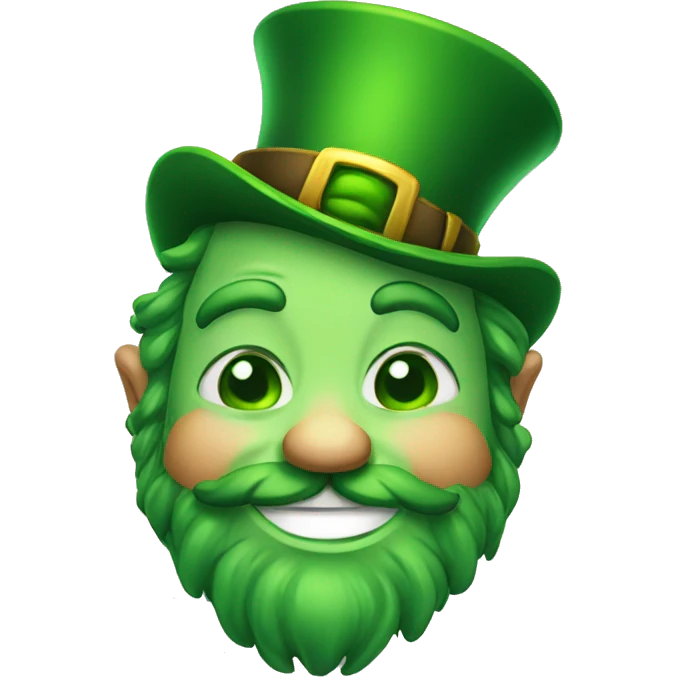  leprechaun's sly smile emoji